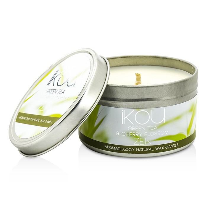 Eco-Luxury Aromacology Natural Wax Candle Tin - Zen (Green Tea & Cherry Blossom)