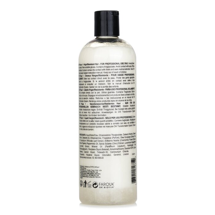 Chi Chi transformation system phase 1 solution for resistant or virgin hair 473ml/16oz