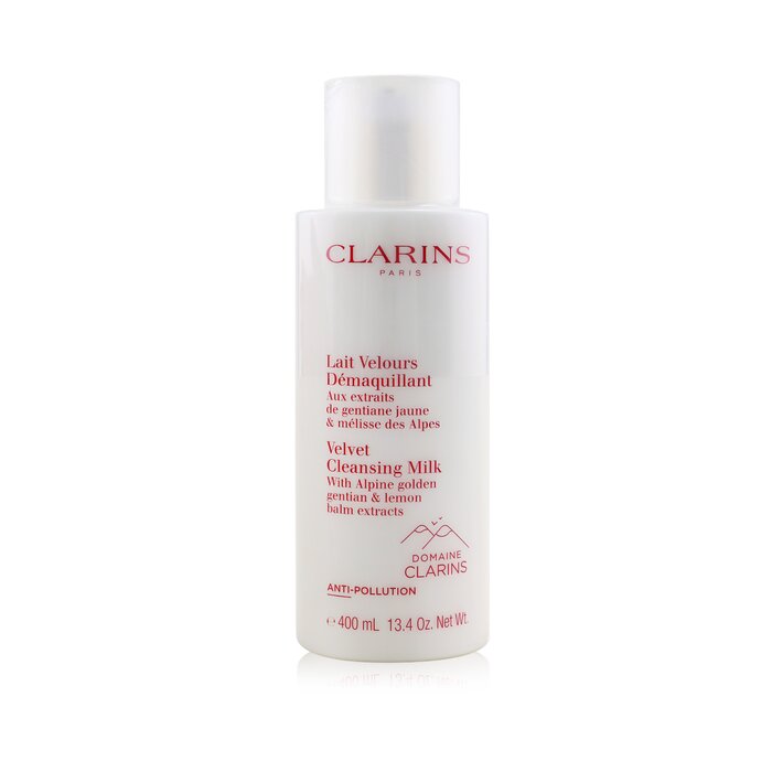Clarins Velvet cleansing milk with golden gentian & lemon balm extracts 400ml/13.4oz