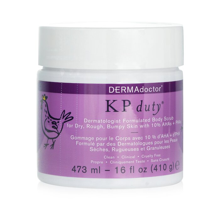 DERMAdoctor KP Duty body scrub with green tea and willow bark 237ml/8oz
