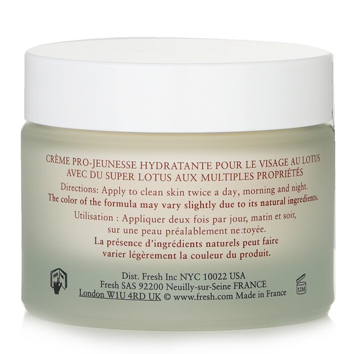 Fresh Lotus Youth Preserve Moisturizer 50ml with hyaluronic acid for face