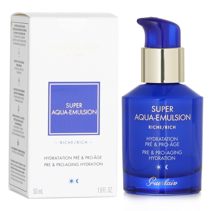 Guerlain Super Aqua Emulsion - Rich 50ml for face with Aquacomplex technology and intense hydration