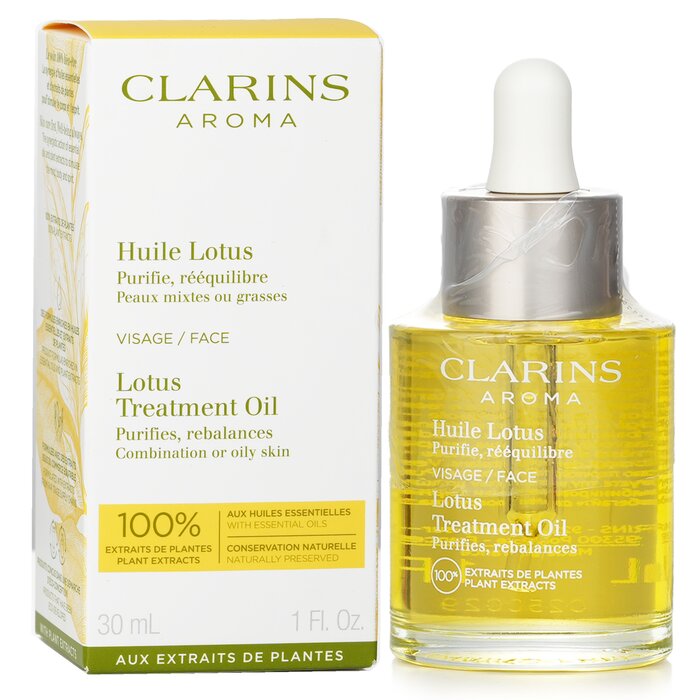 Clarins face treatment oil with lotus for combination to oily skin 30ml/1oz