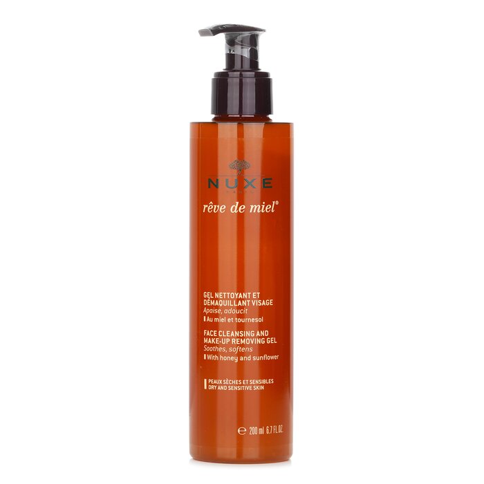 Nuxe Reve de Miel face cleansing gel with honey for dry and sensitive skin 200ml/6.7oz