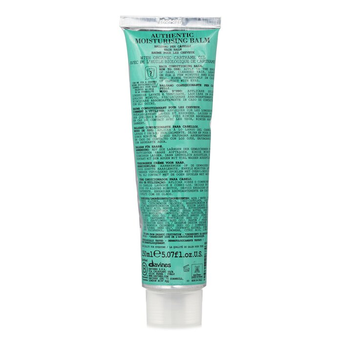 Davines authentic moisturizing balm 150ml/5.07oz for face, body, and hair with safflower and jojoba oils