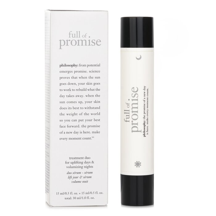 Philosophy Full of Promise Treatment Duo 30ml - Uplifting Day Serum & Volumizing Night Serum
