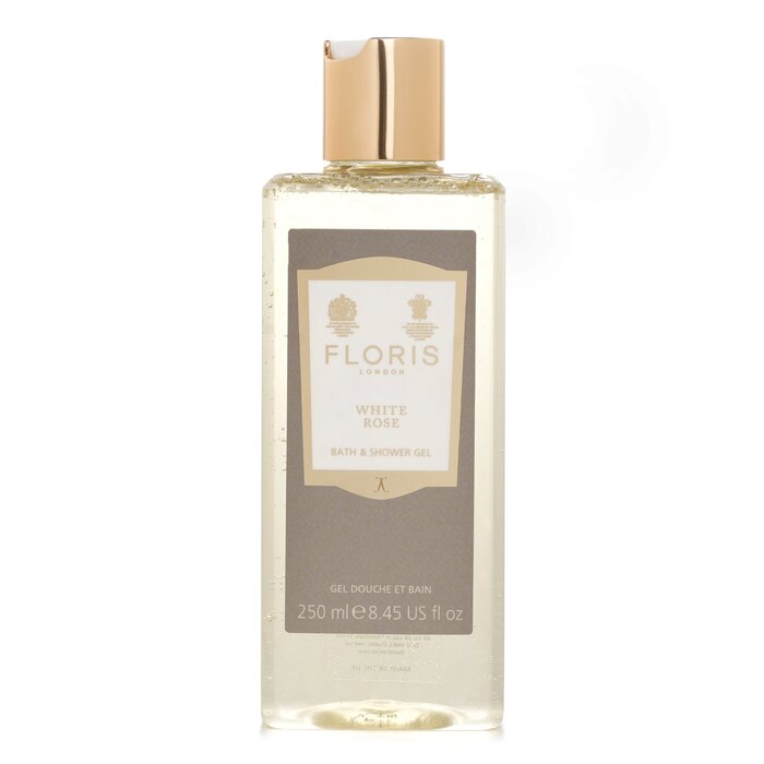 Floris white rose moisturising bath & shower gel 250ml/8.5oz