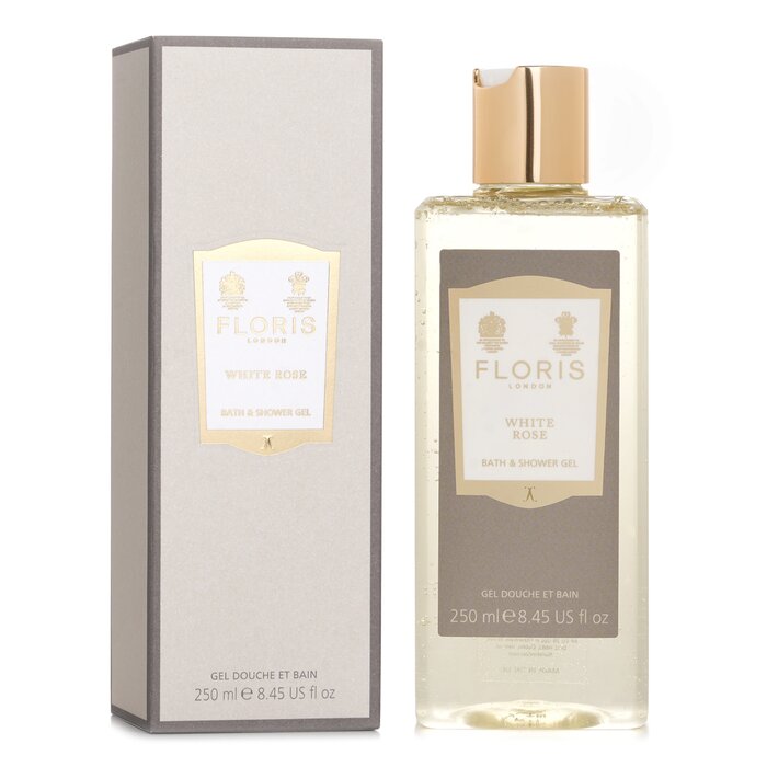 Floris white rose moisturising bath & shower gel 250ml/8.5oz