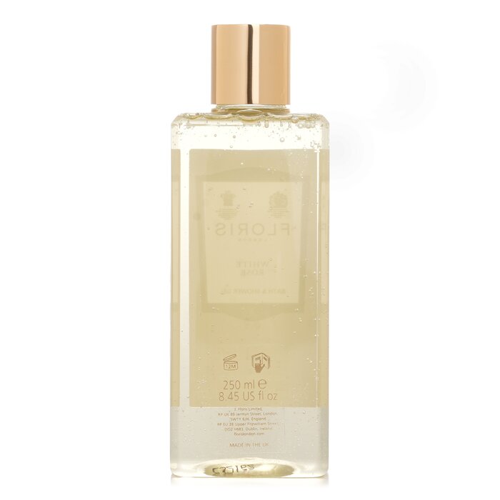 Floris white rose moisturising bath & shower gel 250ml/8.5oz