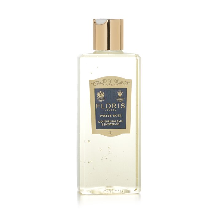 Floris white rose moisturising bath & shower gel 250ml/8.5oz