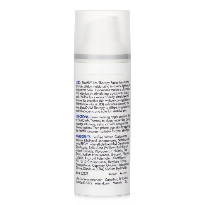 EltaMD AM Therapy facial moisturizer with hyaluronic acid for face 48g/1.7oz