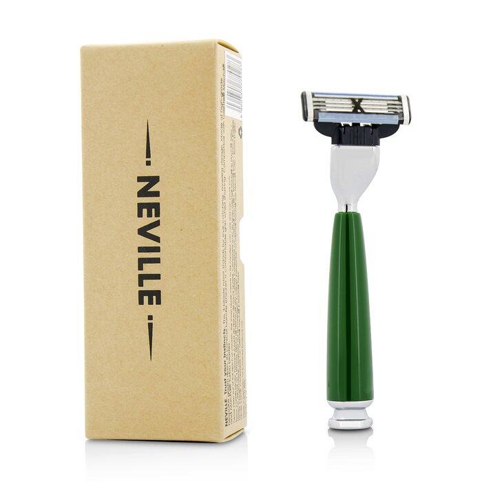 Neville razor with ergonomic handle and 3 blades