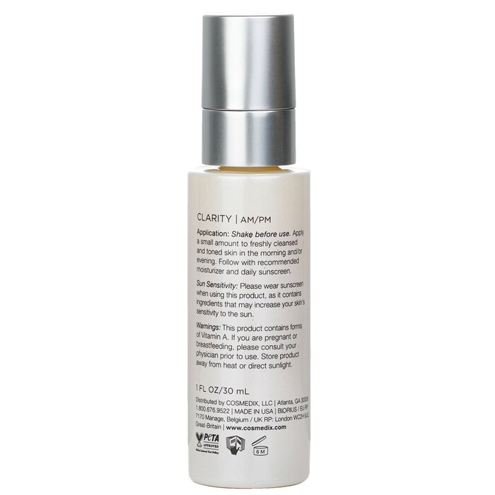 Cosmedix clarity skin-clarifying serum with salicylic acid for face 30ml/1oz