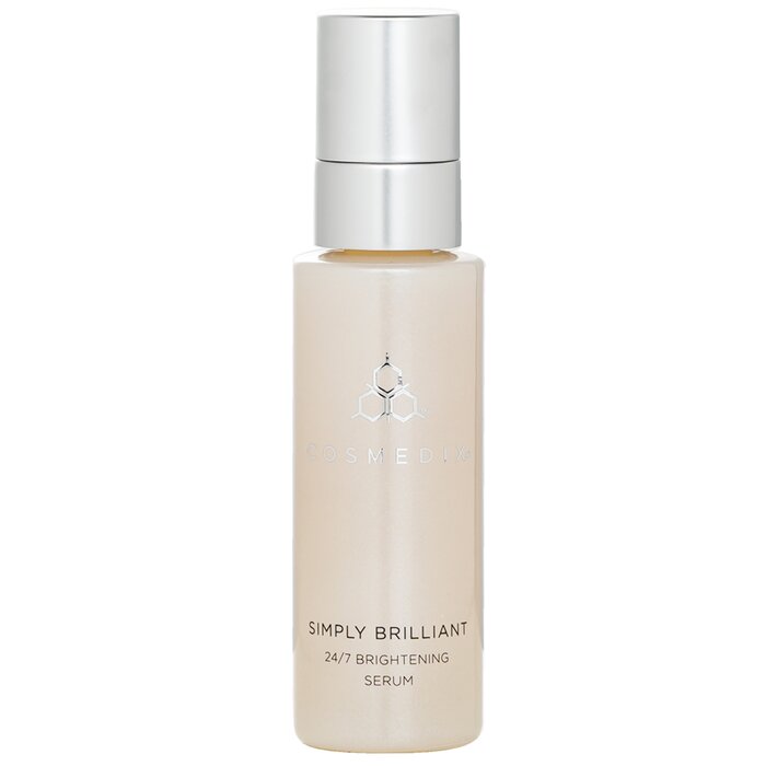 Cosmedix Simply Brilliant brightening serum 30ml/1oz for face with plant-based ingredients