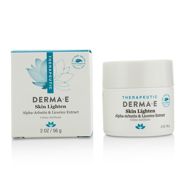 Derma E therapeutic skin lighten cream with alpha-arbutin for face and body 56g/2oz
