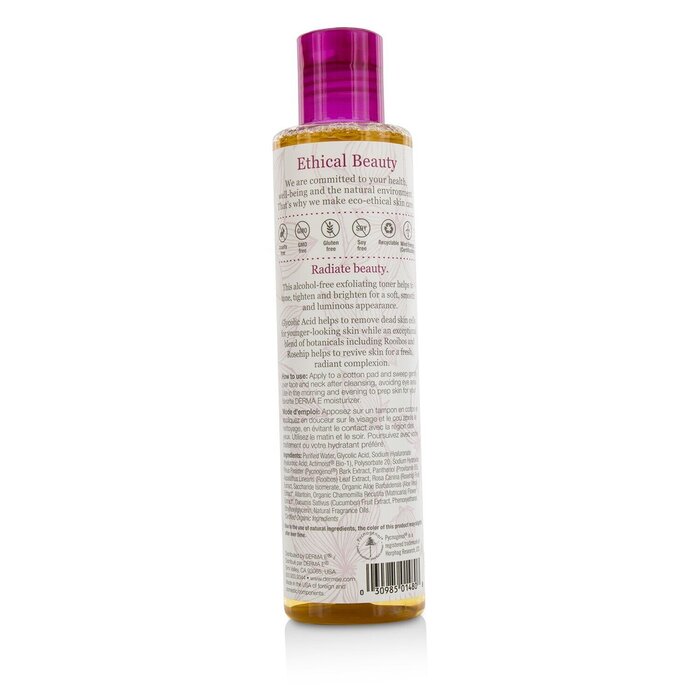 Derma E radiance toner with glycolic acid 175ml/6oz