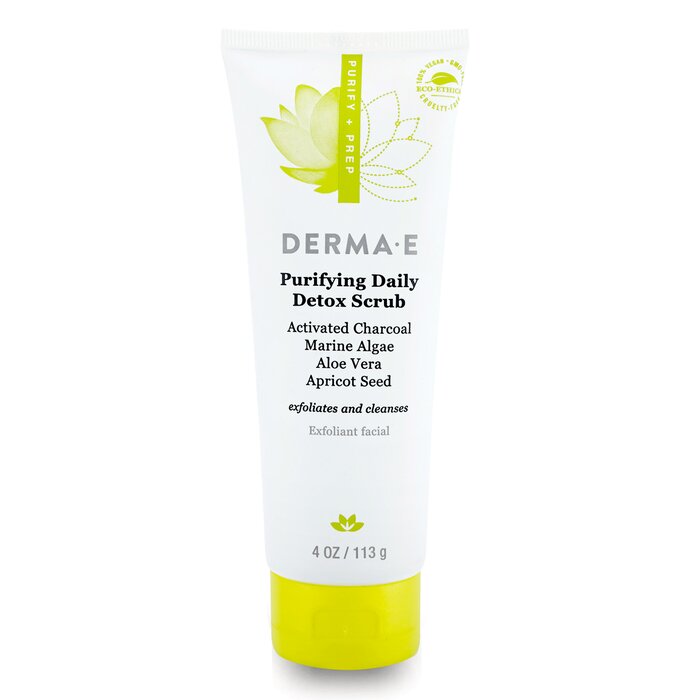 Derma E purifying daily detox scrub with apricot seed powder for face 113g/4oz