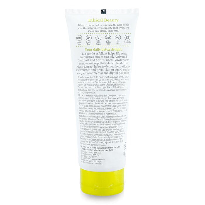 Derma E purifying daily detox scrub with apricot seed powder for face 113g/4oz
