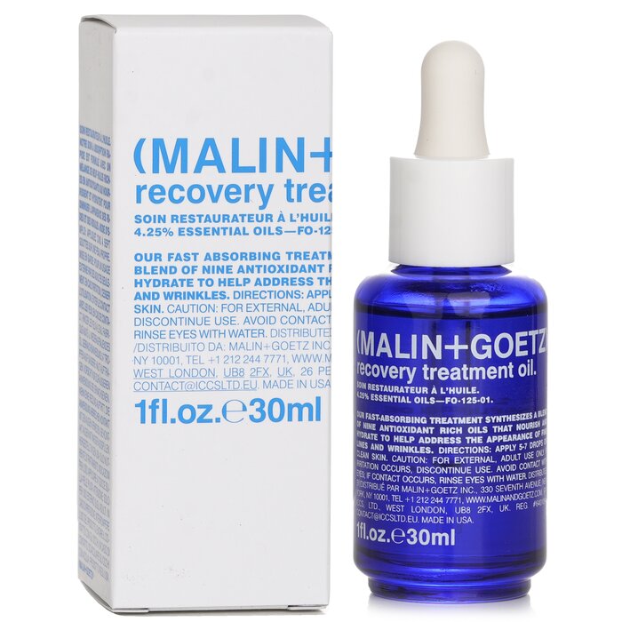 MALIN+GOETZ recovery treatment oil 30ml/1oz for face with evening primrose, argan, and jojoba oils