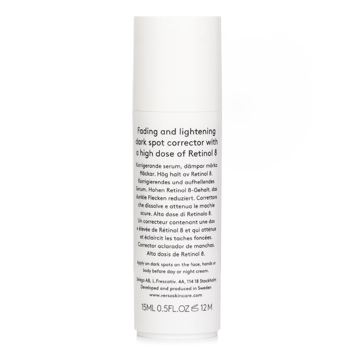 Verso dark spot fix serum with retinol 8 and hyaluronic acid 15ml/0.5oz