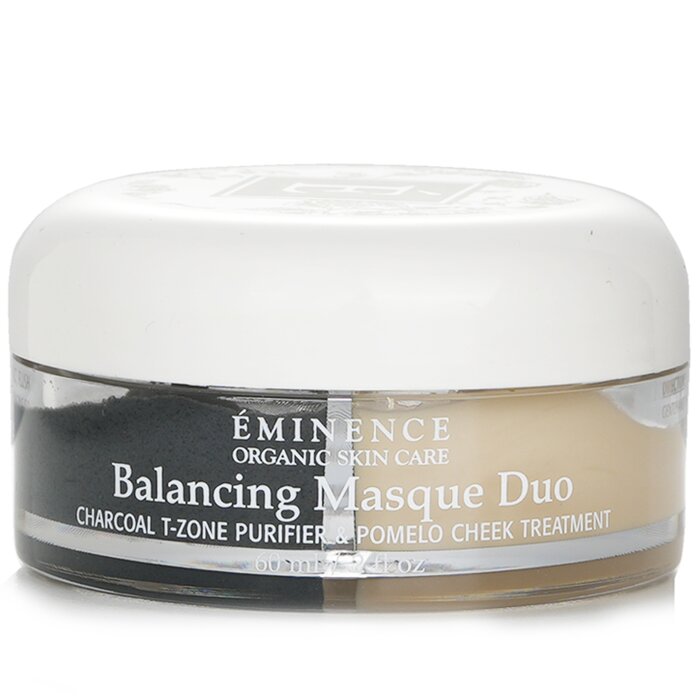 Eminence Balancing masque duo with charcoal for T-zone & pomelo for cheeks 60ml/2oz