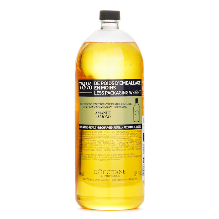 L'Occitane Almond cleansing and softening shower oil 500ml/16.9oz