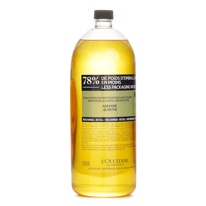L'Occitane Almond cleansing and softening shower oil 500ml/16.9oz