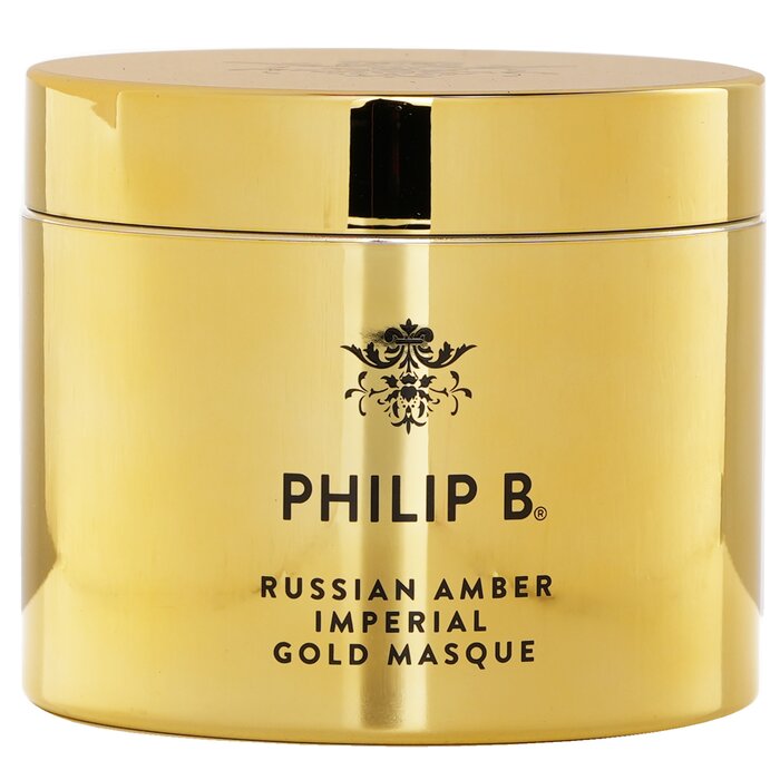 Philip B Russian Amber Imperial Gold Masque 236ml/8oz for dry and damaged hair with pea peptides and argan oil