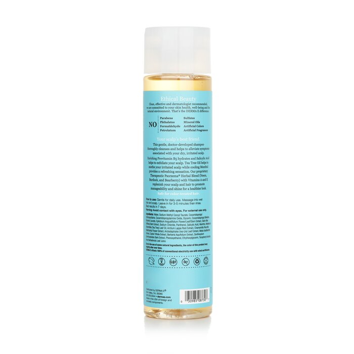 Derma E scalp relief shampoo with tea tree oil and menthol 296ml