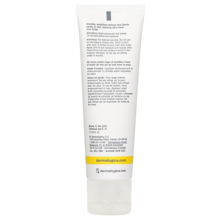 Dermalogica Invisible Physical Defense SPF 30 sunscreen for face 50ml/1.7oz