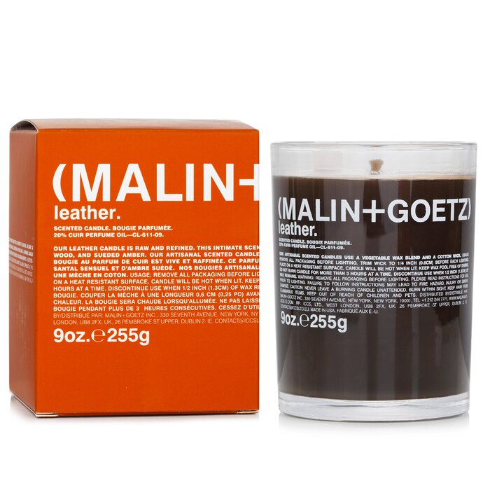 MALIN+GOETZ scented candle in leather 260g/9oz