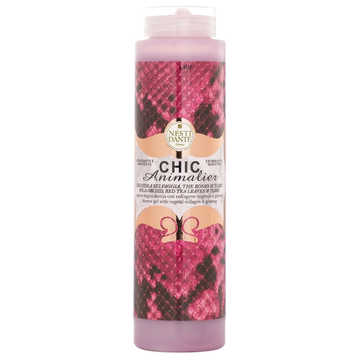 Nesti Dante Chic Animalier shower gel with wild orchid, red tea leaves & tiare 300ml/10.2oz