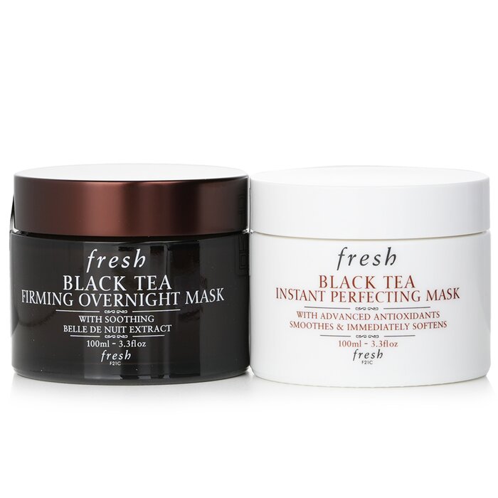Fresh Black Tea Age-Delay night and day set: instant perfecting mask + firming overnight mask 2x100ml