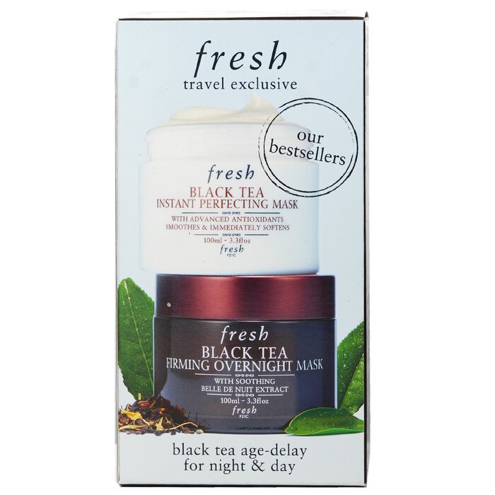 Fresh Black Tea Age-Delay night and day set: instant perfecting mask + firming overnight mask 2x100ml