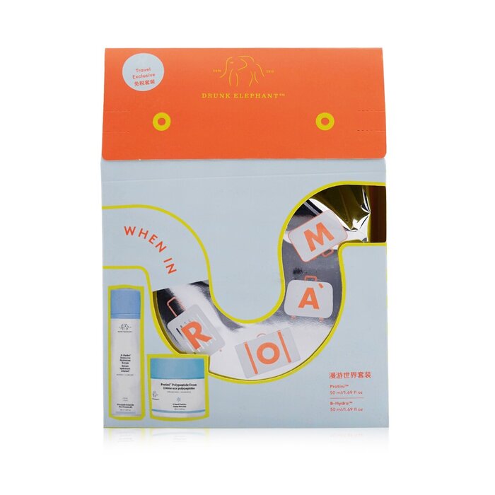 Drunk Elephant When in Roam set: Protini polypeptide cream 50ml + B-Hydra hydration serum 50ml