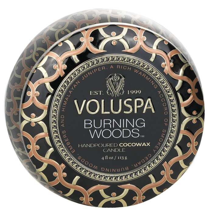 Voluspa mini tin candle - Burning Woods 113g/4oz