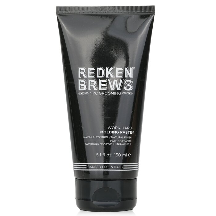 Redken Brews Work Hard molding paste with polystretch fibers for maximum hold 150ml/5.1oz
