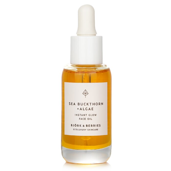 Bjork & Berries sea buckthorn & algae instant glow face oil 30ml/1oz