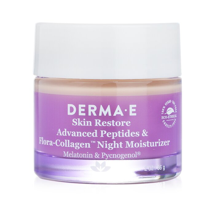 Derma E skin restore advanced peptides & flora collagen night moisturizer 56g/2oz