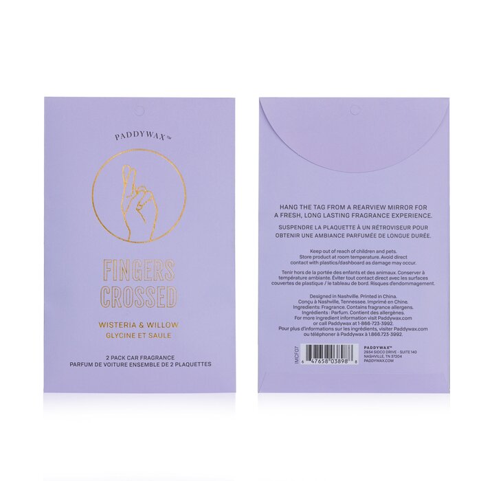 Paddywax Impressions Fingers Crossed car fragrance set - 2 packs