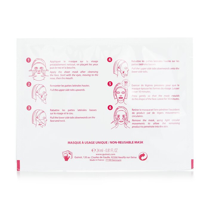 Guinot radiance enhancing instant lifting mask 4x24ml/0.81oz