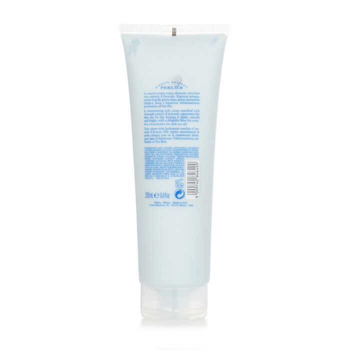Perlier Blue Iris moisturizing body cream with avocado oil 250ml/8.4oz