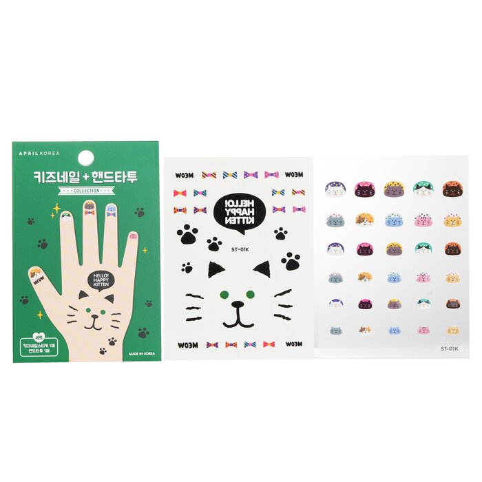 April Korea nail and hand tattoo stickers - #ST-01K, 1pc