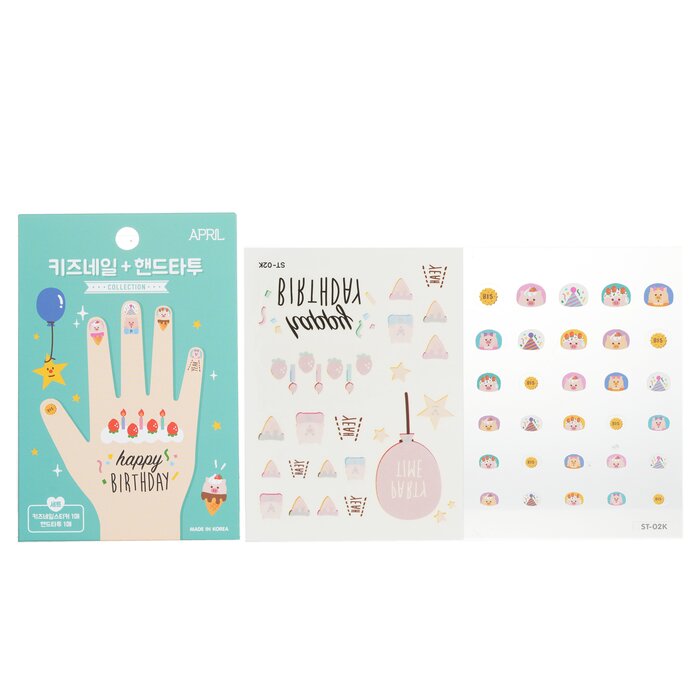 April Korea nail and hand tattoo stickers - #ST-02K 1pc