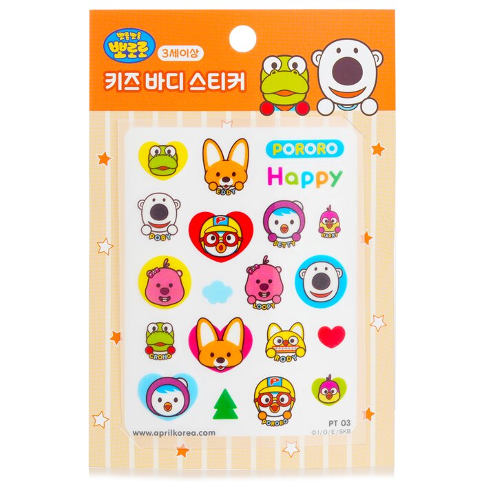 April Korea Pororo body sticker