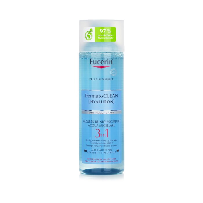 Eucerin micellar cleansing water 3 in 1 with hyaluronic acid for face and eyes 200ml