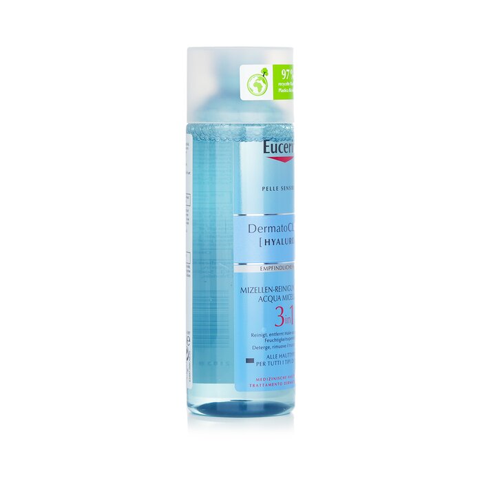Eucerin micellar cleansing water 3 in 1 with hyaluronic acid for face and eyes 200ml