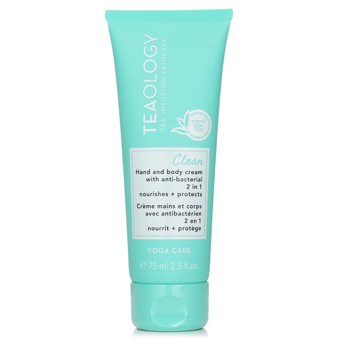 Teaology Yoga Care Clean 2-in-1 anti-bacterial hand and body cream 75ml