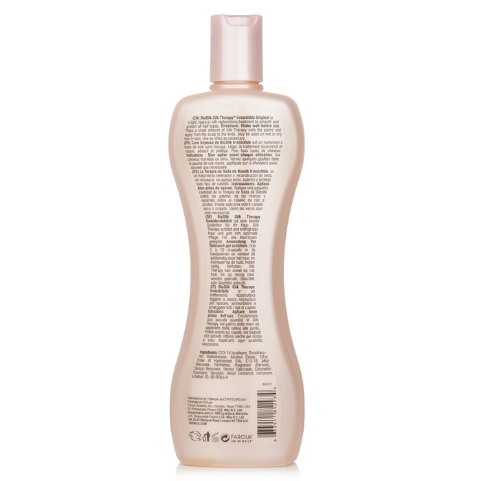 Biosilk Therapy Irresistible leave-in treatment with silk proteins for all hair types 355ml/12oz