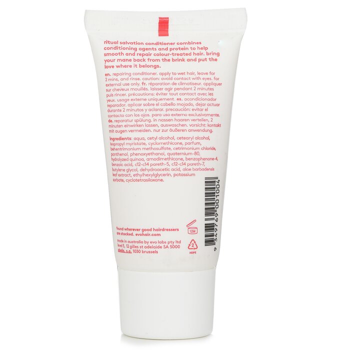 Evo Ritual Salvation repairing conditioner for color-treated hair 30ml/1.1oz